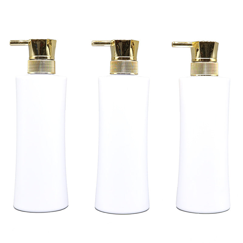 500ml ml plastic empty bottle white shampoo press shampoo and shower gel liquid bottle