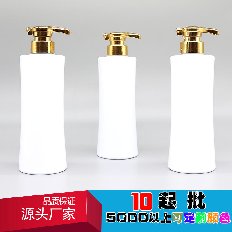 500ml ml plastic empty bottle white shampoo press shampoo and shower gel liquid bottle