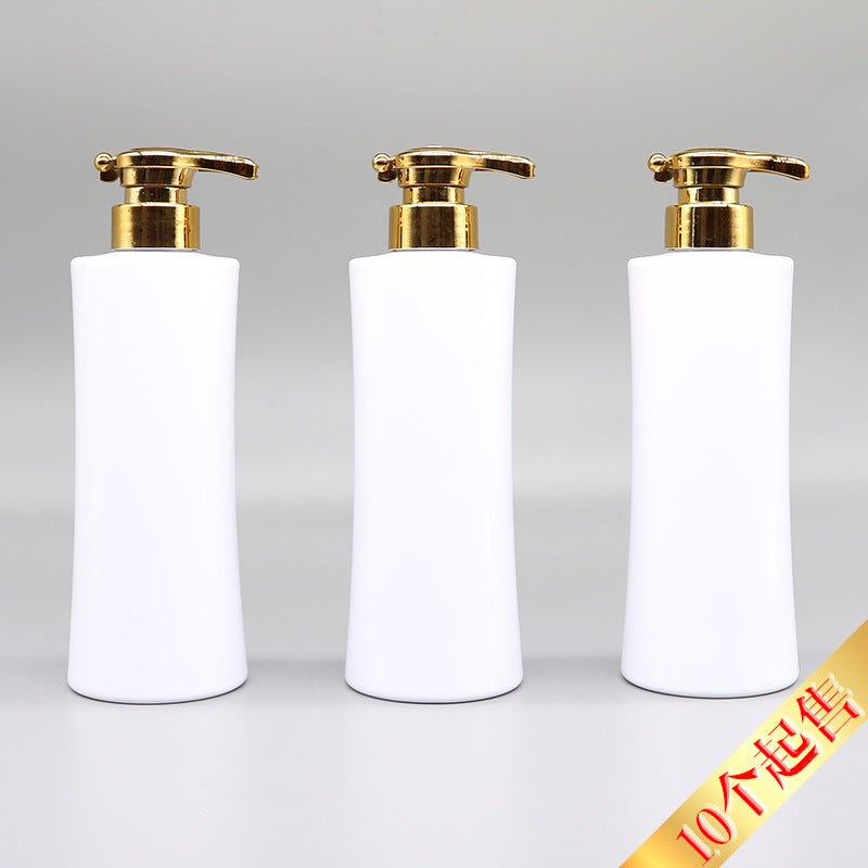 500ml ml plastic empty bottle white shampoo press shampoo and shower gel liquid bottle