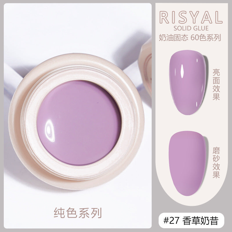 Risyal icy solid gel polish 5ml - smooth cream gel nail polish, japanese style nail polish for nail salons