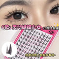 Jonbos self-adhesive false eyelashes, individual clusters, 10 rows, large capacity, beginner-friendly, natural & realistic, k-style eyelashes