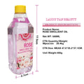 brightening & hydrating rosehip oil 500ml, aloe vera massage oil for hair, face & body, grape seed essential oil
