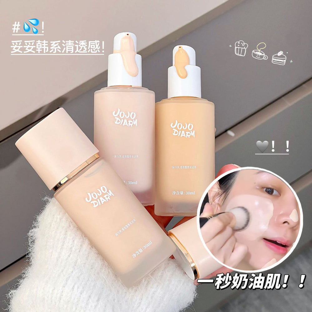 Jojo diary translucent flawless liquid foundation cream skin long-lasting oil control concealer waterproof anti-sweat no makeup