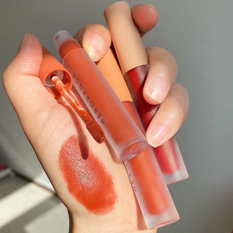 Herorange twilight milkshake velvet lip clay - matte, transfer-proof, and flattering for all skin tones