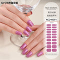 Zhengxiang personalized semi-cured semi-baked gel manicure stickers pure color onion powder korean uv second generation gel nail stickers