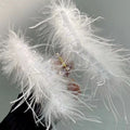 Shark clip fall and winter style feather clip classy sense ostrich hair clip back of head hair clip super fairy headwear