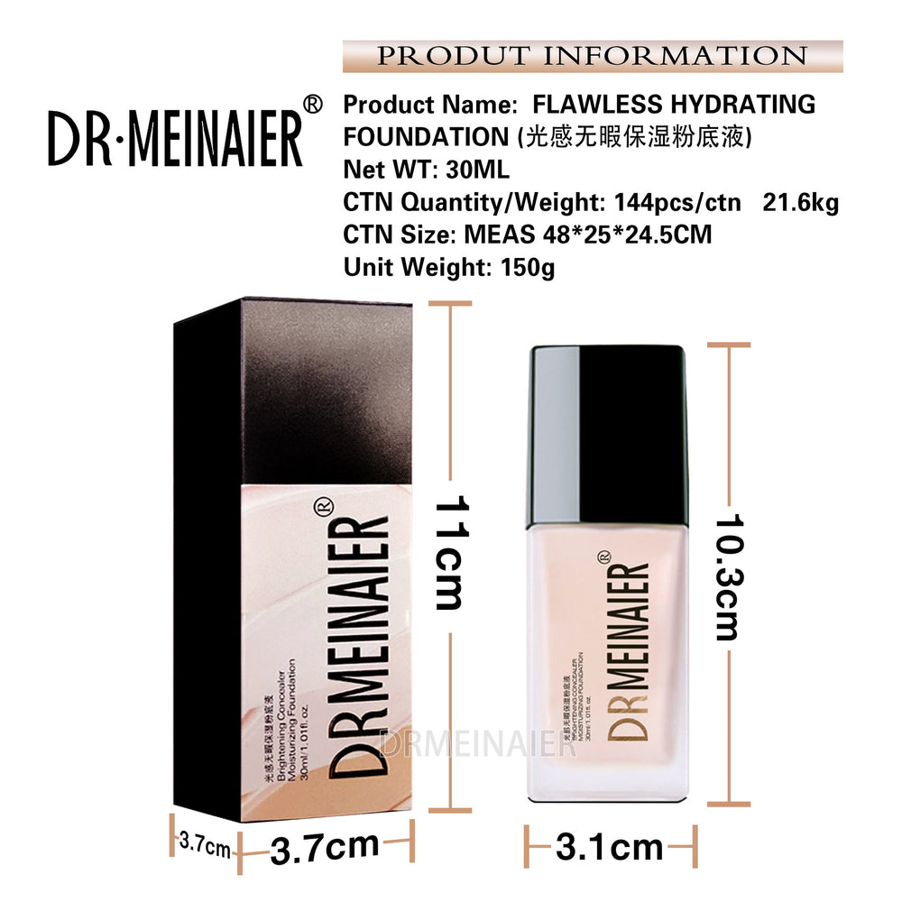 drmeinaier light-sensing flawless moisturizing liquid foundation brightening concealer light and rejuvenating hot-selling one-piece dropshipping