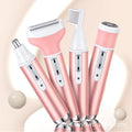 Four-in-one women's private parts shaver, electric armpit hair removal device, trimmer, private hair removal razor, eyebrow trimmer