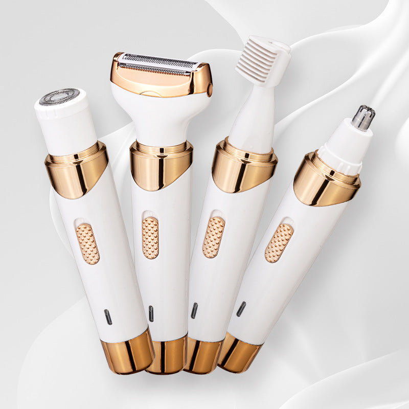 Women's private parts hair nose hair trimmer multifunctional shaver electric hairdresser four-in-one digital display hair removal device
