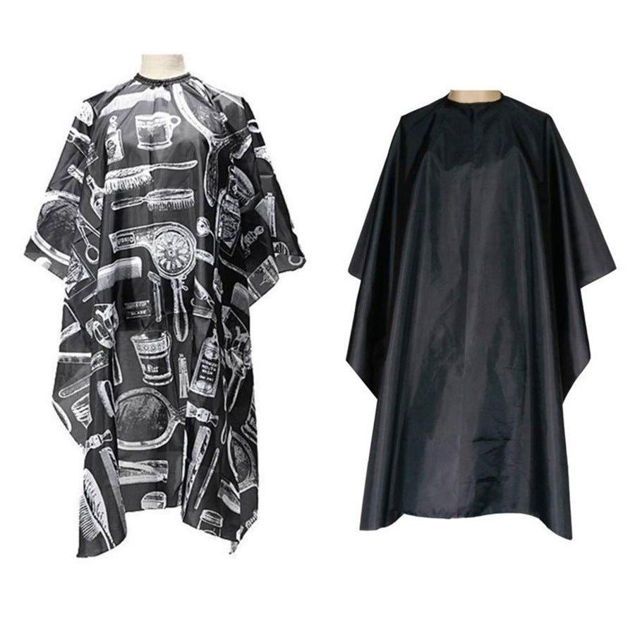 hot-selling large size 120*145 thickened hairdressing cloth hair cutting printing black hairdressing apron hair dyeing shawl