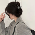 Ins metal style one-word gripper large back of the head hair clip female light luxury high-end shark clip hair accessories