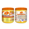 turmeric body scrub - softens cuticles, removes keratosis pilaris (chicken skin), moisturizes, brightens skin, cleansing bath & shower salt, 780g