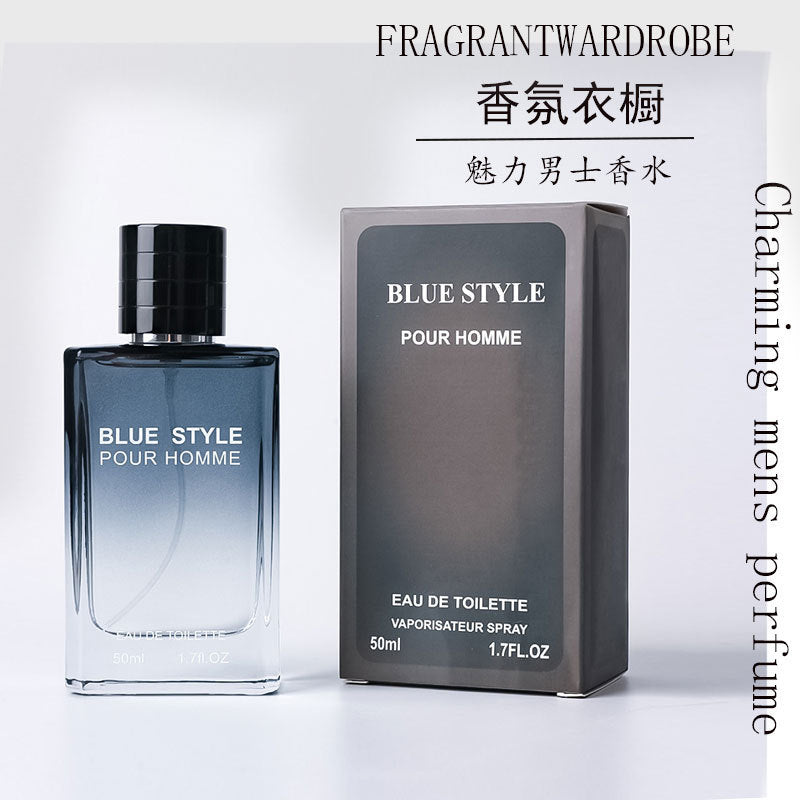 Fragrance wardrobe perfume men's long-lasting cologne woody aromatic blue wood fragrance men's perfume wholesale