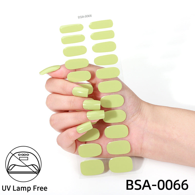 no-bake gel manicure stickers waterprooffashionpure color nail stickers no cure gel nail wraps