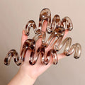 Jelly color wave gripper, back of head hair gripper, hair clip, shark clip, 2024new arrival summer hairpin headwear