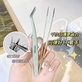 Jonbos false eyelash tweezers - eyelash extension tweezers for beginners - gold feather tip - professional lash technician tool