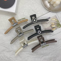Xiaoxiangfeng black and white elegant gripper letter contrast color shark clip hairpin large frosted back of head hair accessories hairpin