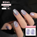 Risyal cat eye nail polish 5ml japanese style filling glue whitening without blackening ice transparent nail polish crystal cat eye