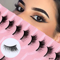 10 pairs natural half false lashes look cat eye lashes 3d
