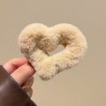 Maillard heart stuffed small gripper female fall and winter half-tied hair clip headwear elegant back of the head shark clip hair gripper