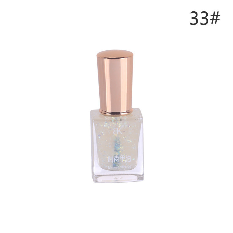 Bk summer new arrival: 36-color trendy oil-based nail polish - peel-off, no-bake, long-lasting, smudge-proof, brightening manicure