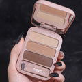 Novo three-color eyebrow powder for beginners - waterproof, long-lasting, smudge-proof, makeup artist-grade shading powder for hairline definition