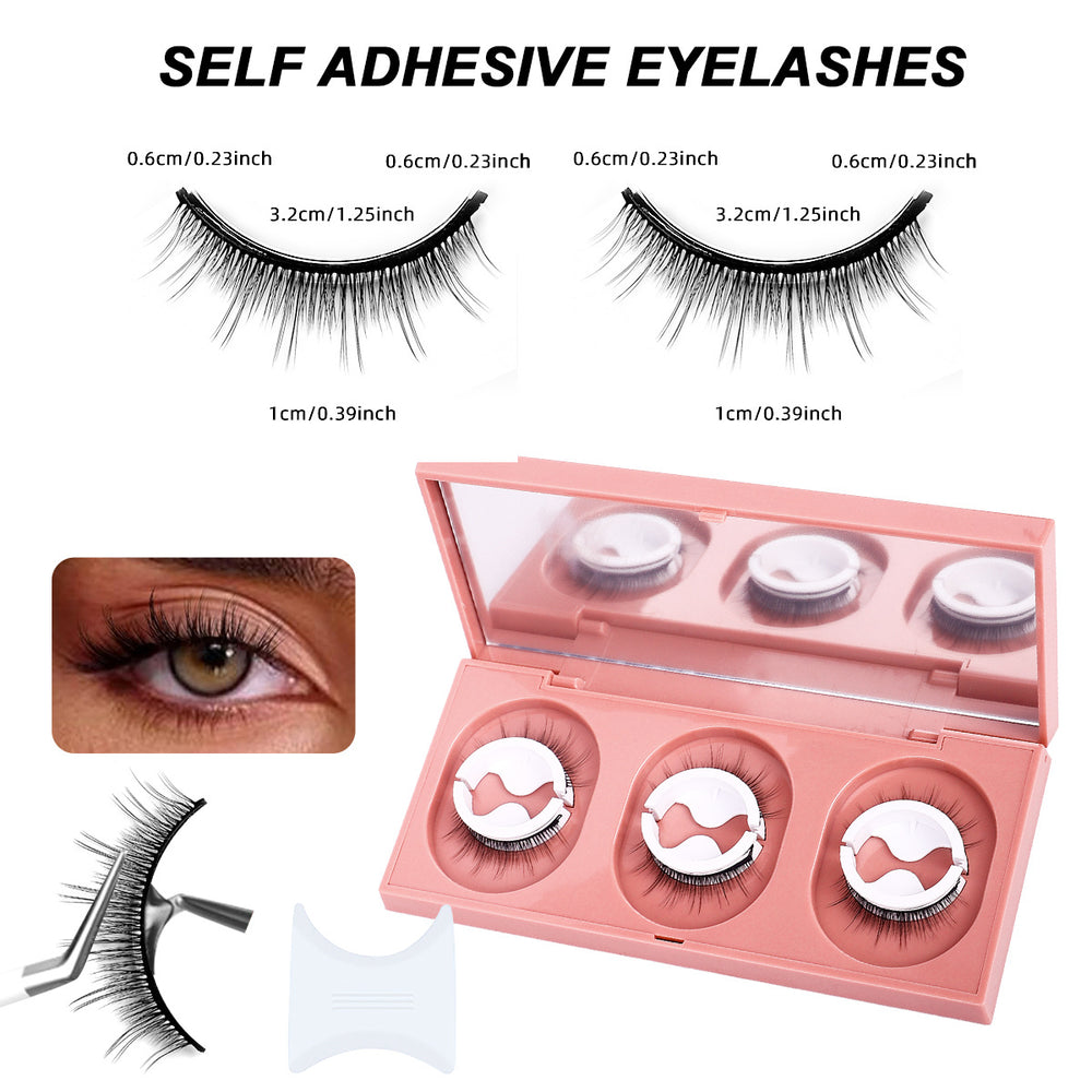 Ready-to-ship, glue-free, self-adhesive false eyelashes from the manufacturer. wholesale multi-pair, one-piece, long and slender black band false eyelashes with adhesive strip for lazy users