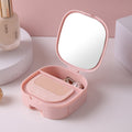 Cosmetic mirror with comb for desktop storage, desktop for home princess all-in-one student portable glass home mirror