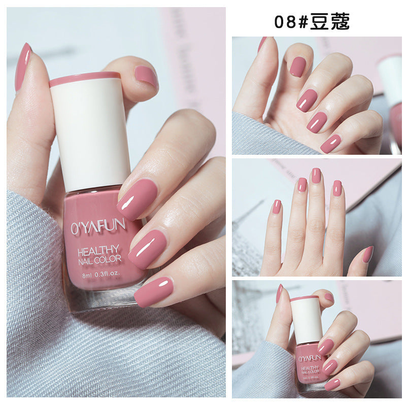 Ouyafei new arrival water-based nail polish 8ml no-bake peelable long-lasting quick-drying nail polish student peelable nail polish