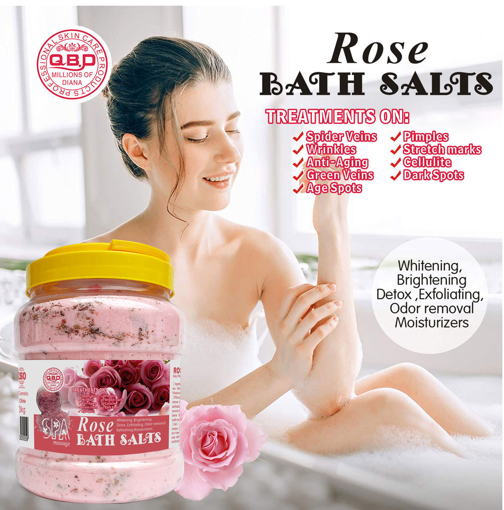 exclusive spa bath salt with petals for cleansing, scrubbing, exfoliating, chicken skin, foot bath, body bath salt for skin rejuvenation
