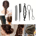 Hair accessories hair curler 4-piece suit hair pulling needle braiding tool hair accessories ball head artifact