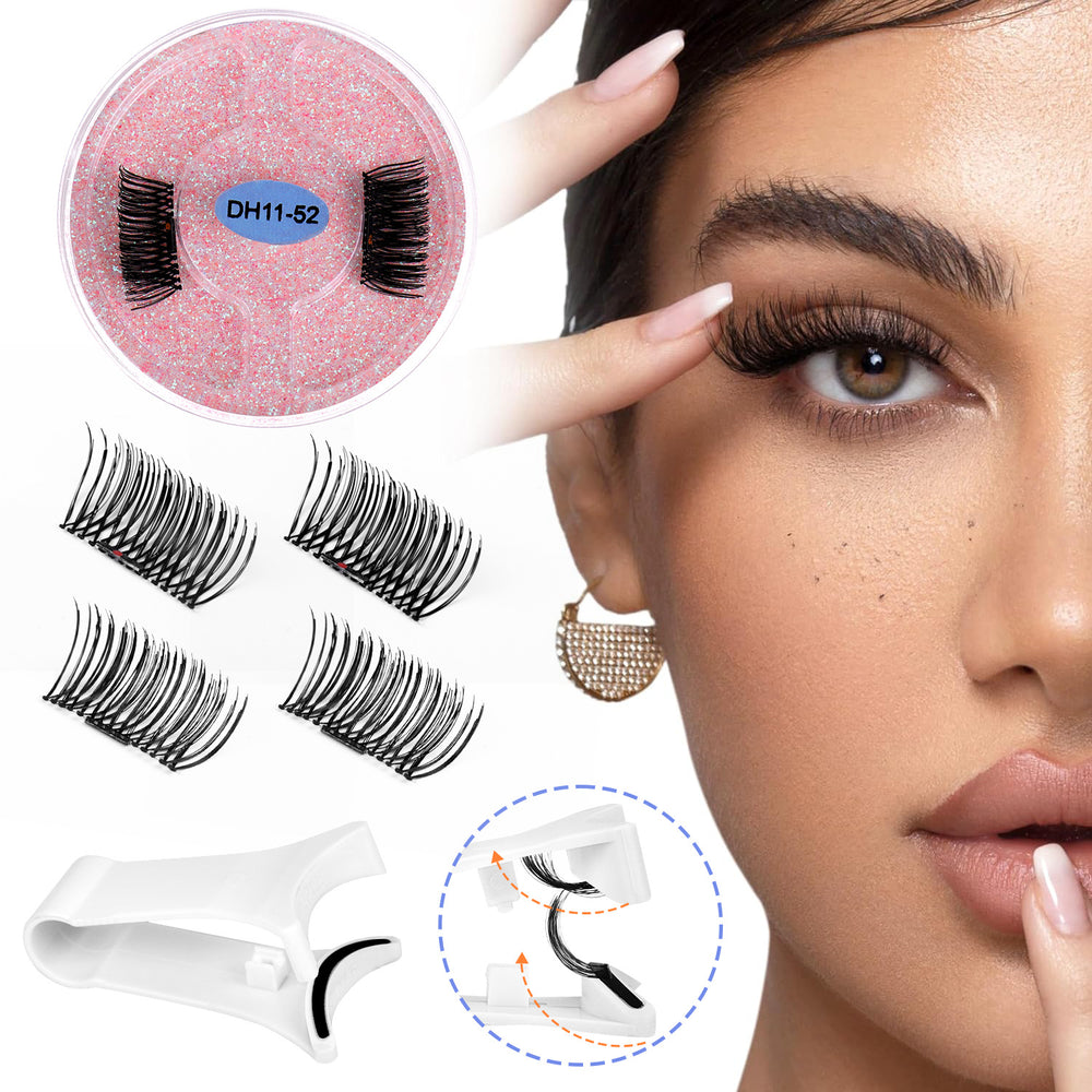 Half-eye magnetic false eyelashes 1 pair cross-border european and american thick eyelashes suit magnetic eyelashes qingdao factory wholesale