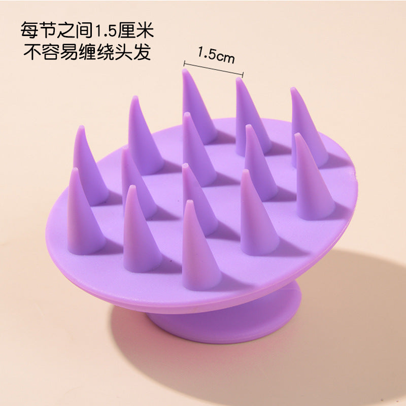 Silicone scalp massager shampoo brush - gentle scalp cleansing comb - in stock