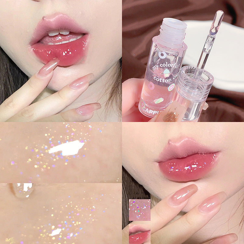 Kapavini marshmallow lip oil: hydrating, moisturizing, anti-chapping, mirror-shine, transparent glass lips