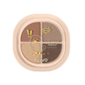 Novo makeup dynamic soft & creamy quad eyeshadow palette - matte, shimmer, and crushed diamond finishes - student-friendly, affordable earth tone eyeshadow palette wholesale