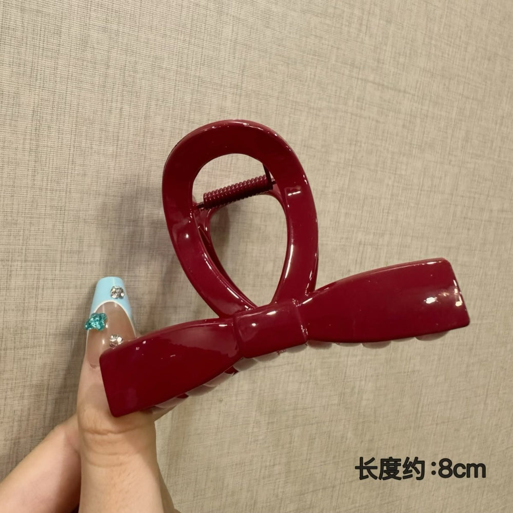 Japanese style classy cute transparent white polka dot fashion multi-hair sweet large size back of head shark girl hairpin hair accessories