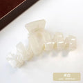 Fashionclassy off-white hair clip summereasiest for match back of head hair clip elegant shark clip hair clip