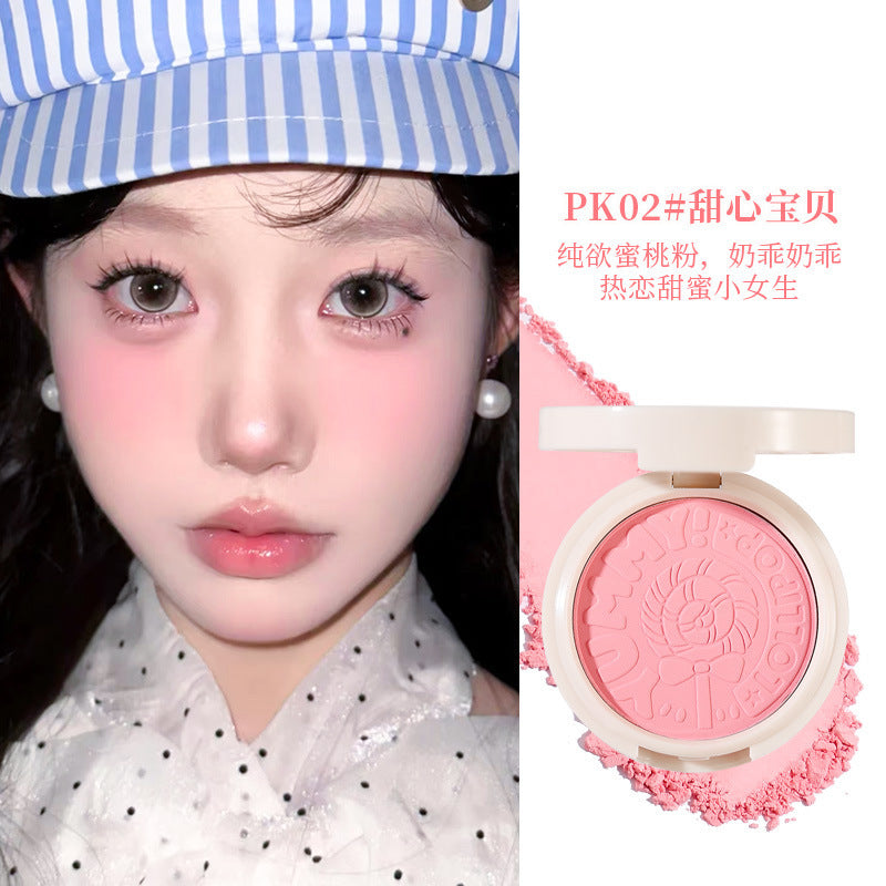 Makeup xixi sweet pink blush expansion and contraction color vitality girl brightening contour matte single color blush