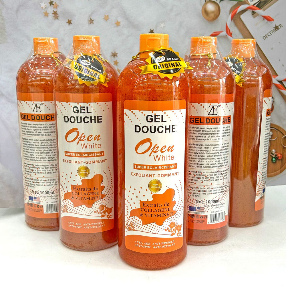 e-commerce vitamin e exfoliating body wash, collagen rose shower gel, cleansing & moisturizing, wholesale