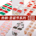 Zhengxiang christmas gel manicure stickers waterproof cross-border european and american uv semi-cured nail stickers christmas nail