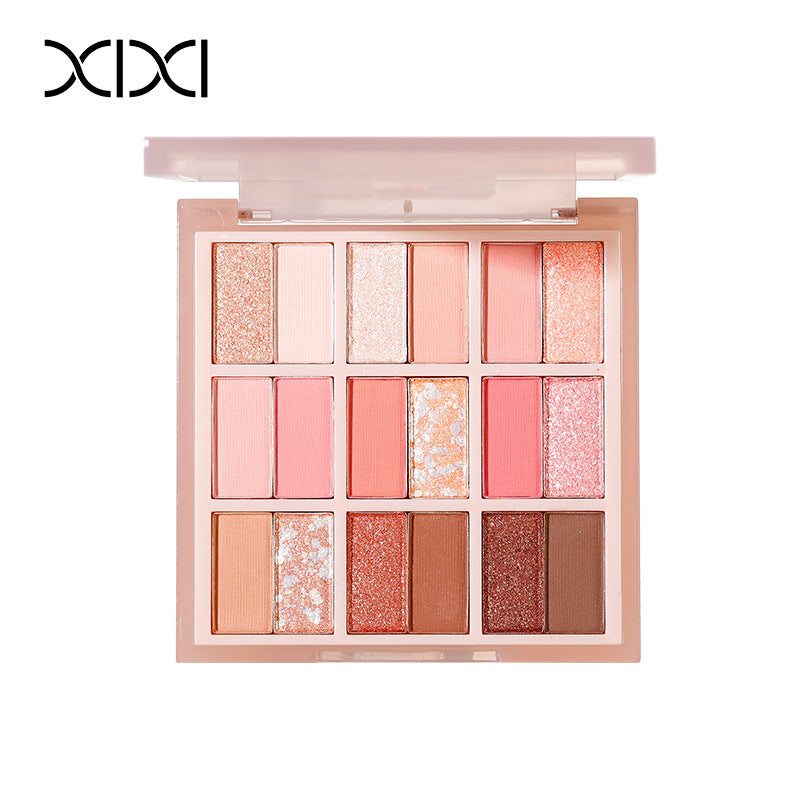 Xixi dream secret eighteen color eyeshadow palette pearlescent matte flash atmosphere eye makeup blush highlight all-in-one palette