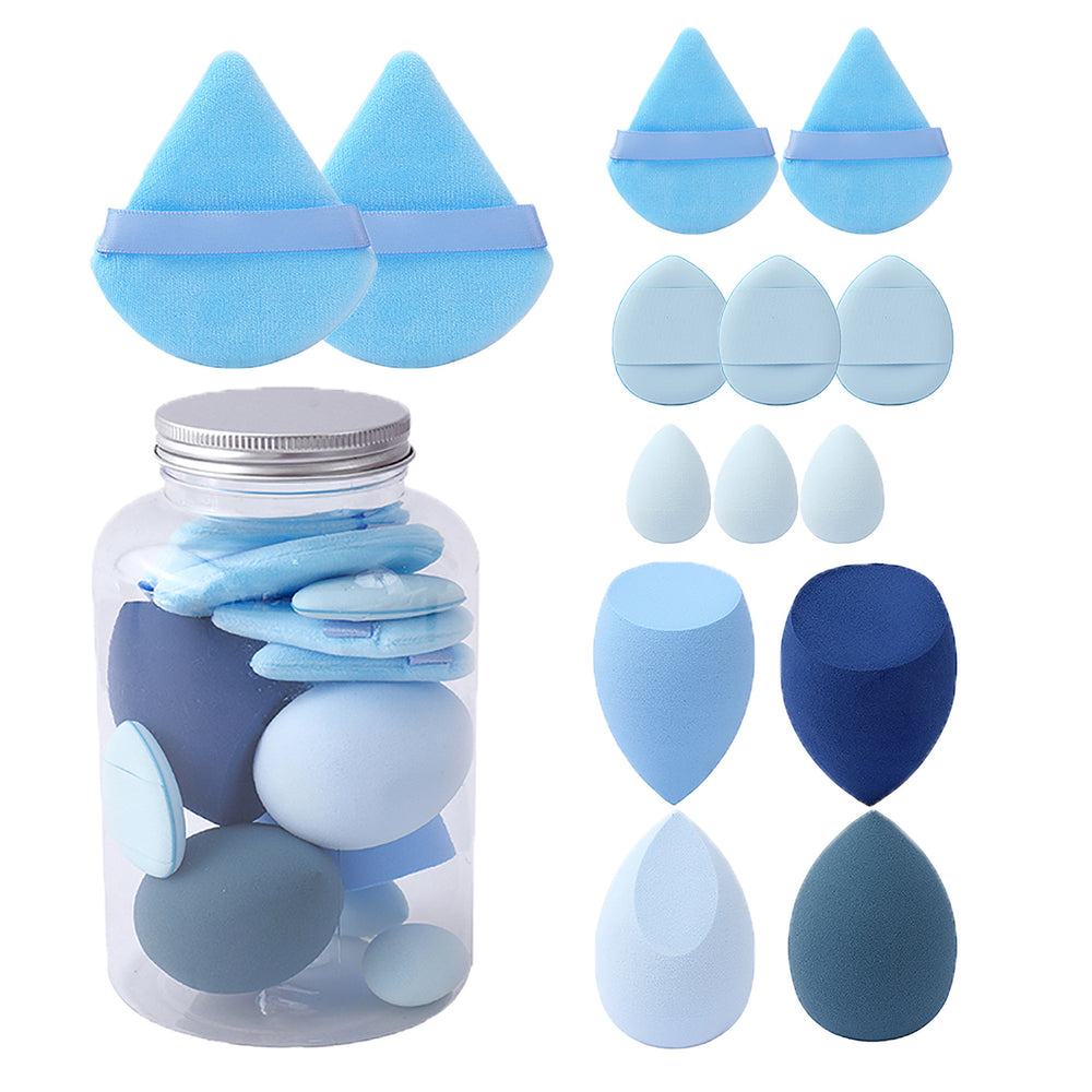 Export hot beauty egg set cross-border 14-piece mini triangle water drop puff air cushion makeup egg sponge