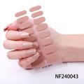 Zhengxiang cross-border fashion pure color gel manicure stickers waterproof flash uv light therapy semi-baked nail stickers full stickers personalized