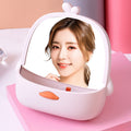 Plastic makeup mirror storage all-in-one can be hung portable dormitory desktop desktop can stand mirror for home table home mirror