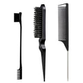hairdressing brush suit nylon teasing hair brush double-sided hair edge brush smooth comb hair comb pointed tail comb hairdressing