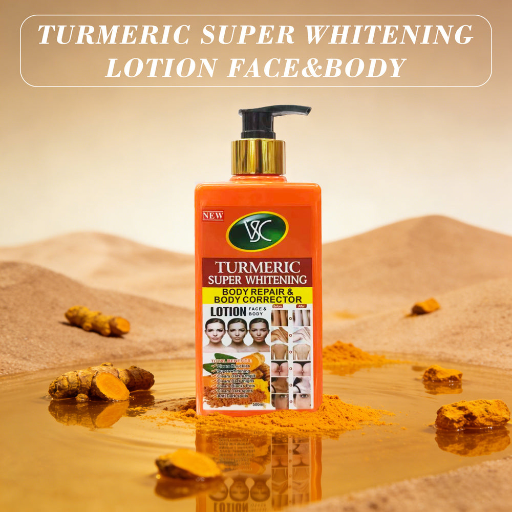 vc turmeric body repair lotion brightens skin color, moisturizes and moisturizes the whole body turmeric body lotion 500ml