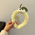 Fruit stuffed eye headband cute cartoon pear strawberry hairpin vitality girl high skull top headband hair tie hair accessories