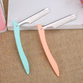 Beauty & makeup tools: betina folding stainless steel eyebrow razor set with 10 blades
