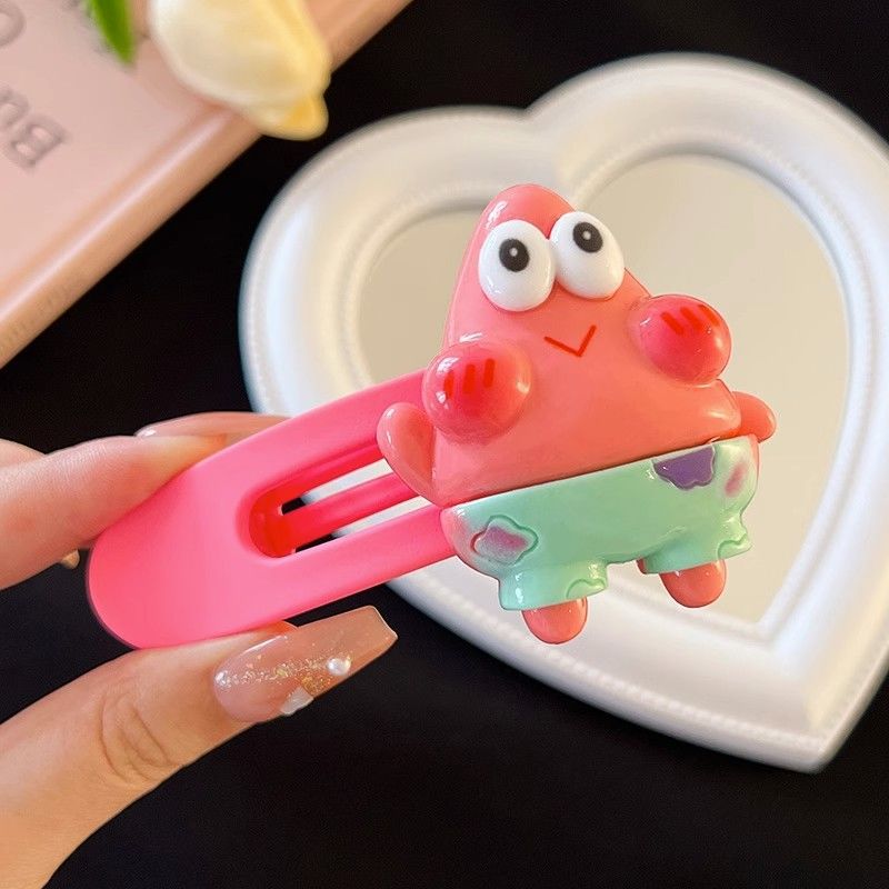High-value spongebob & patrick star hair clips - cute cartoon resin claw clips - girly hair accessories - sweet gift