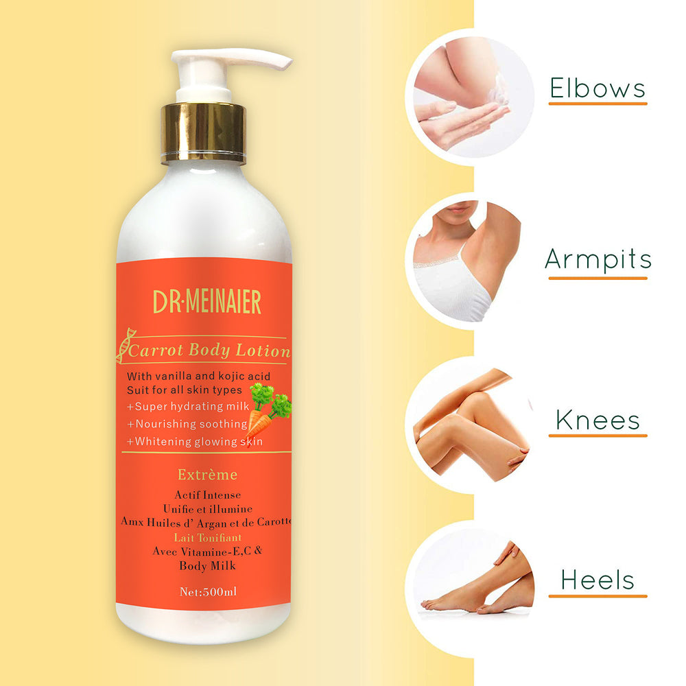 body lotion carrot milk body massage milk moisturizing lotion moisturizing skin lotion 500ml wholesale